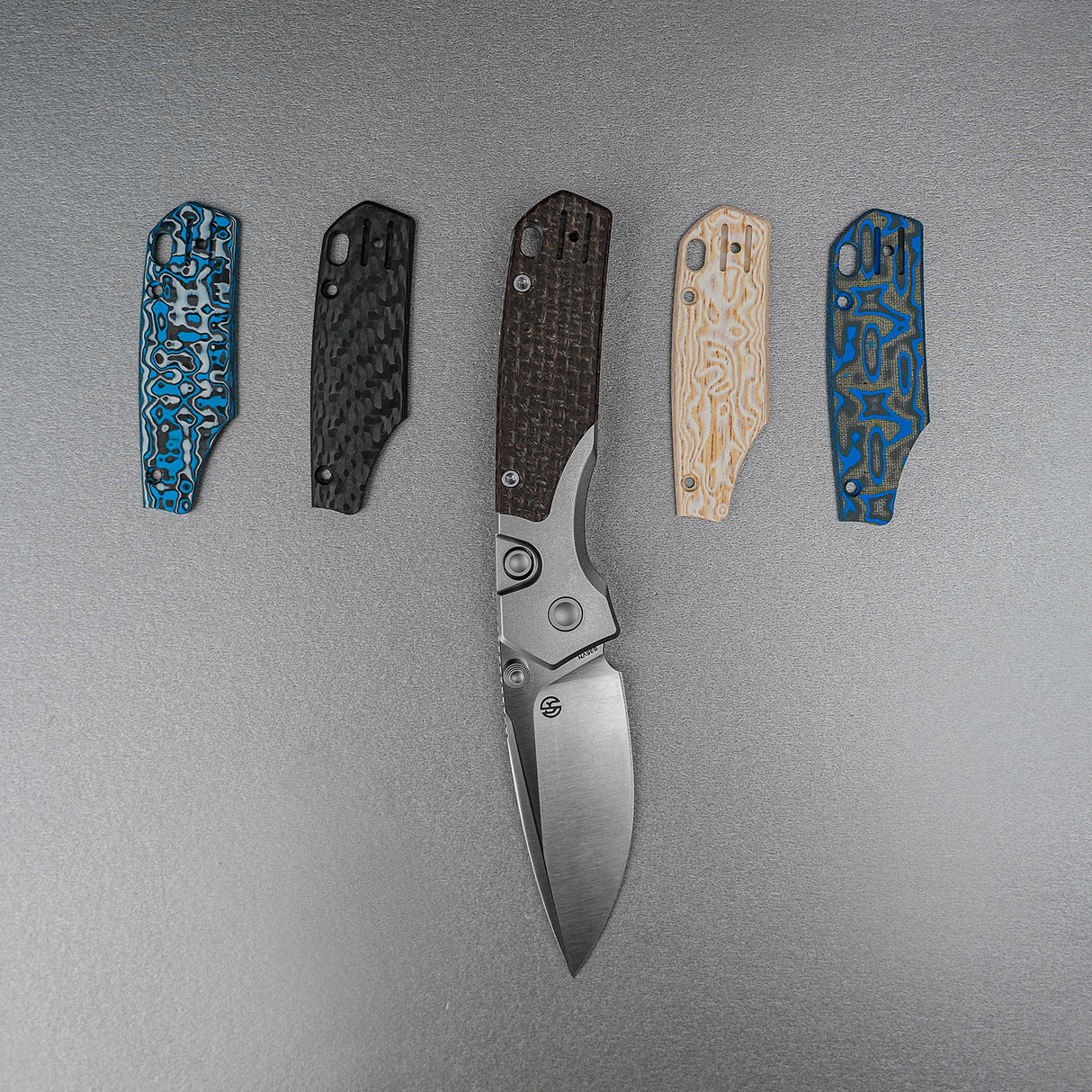 Psyop 299 | Brown GID Micarta™ Ti Bolster + Satin S35VN - A2238