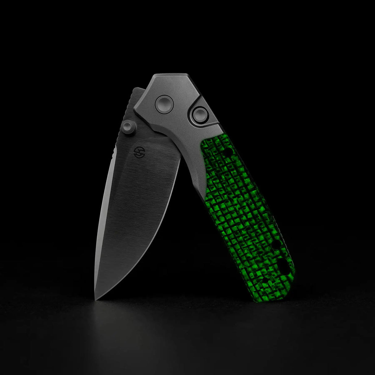 Psyop 299 | Brown GID Micarta™ Ti Bolster + Satin S35VN - A2238