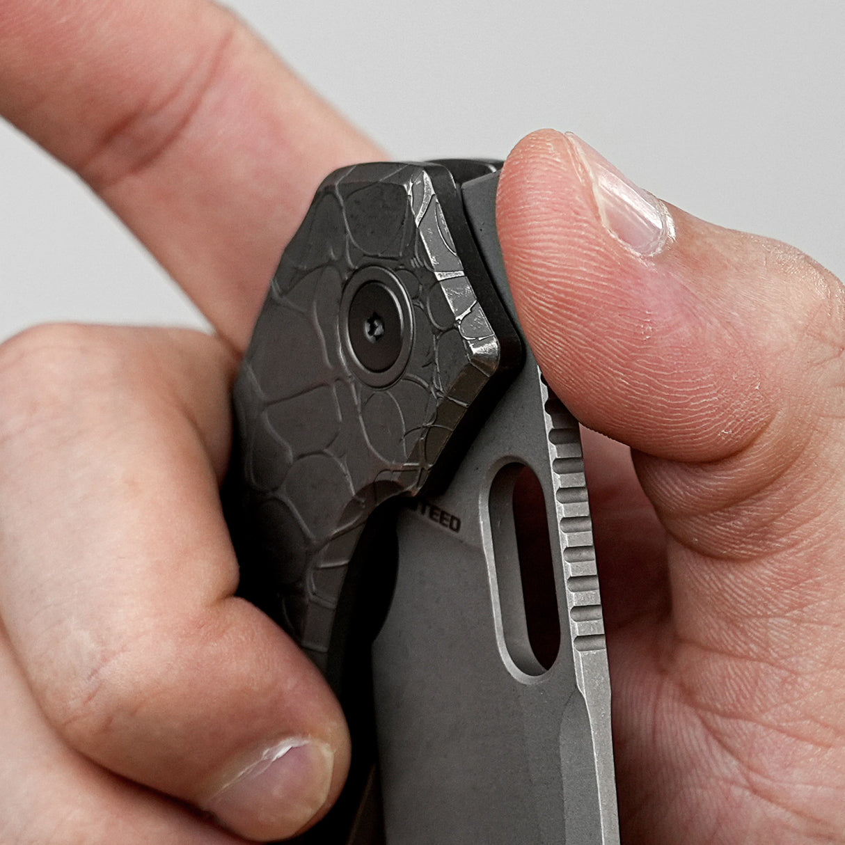 Psyop | Acid Etched Dim Gray Titanium + Elmax - A2222