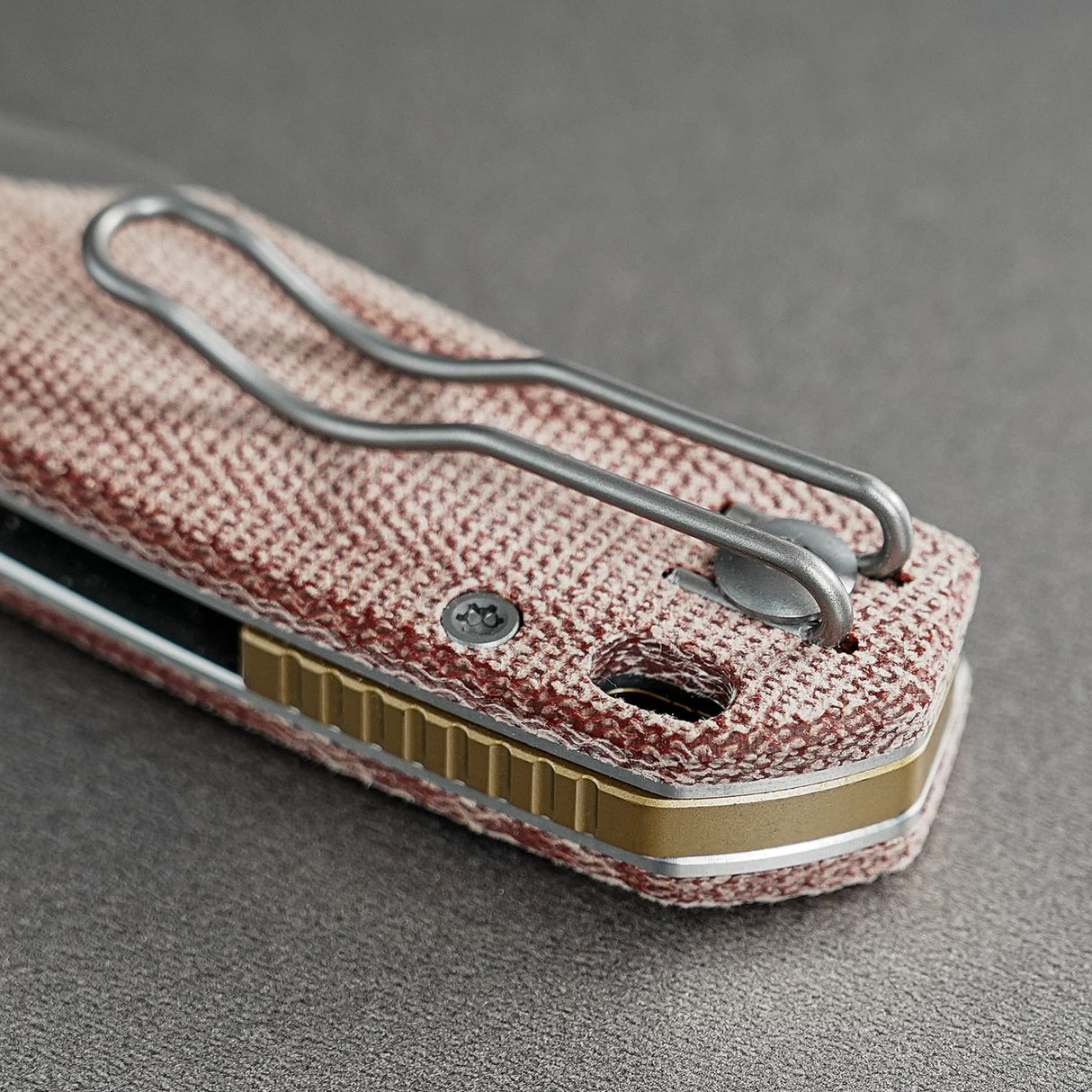 Psyop 299 | Red Micarta + Stonewashed S35VN - A2217