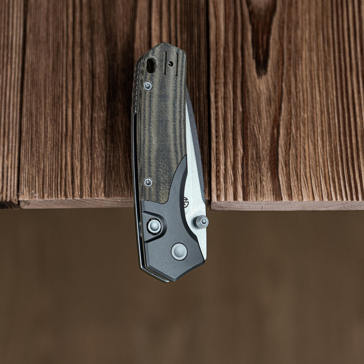 Psyop 299 | Green Micarta + Stonewash S35VN - A2220