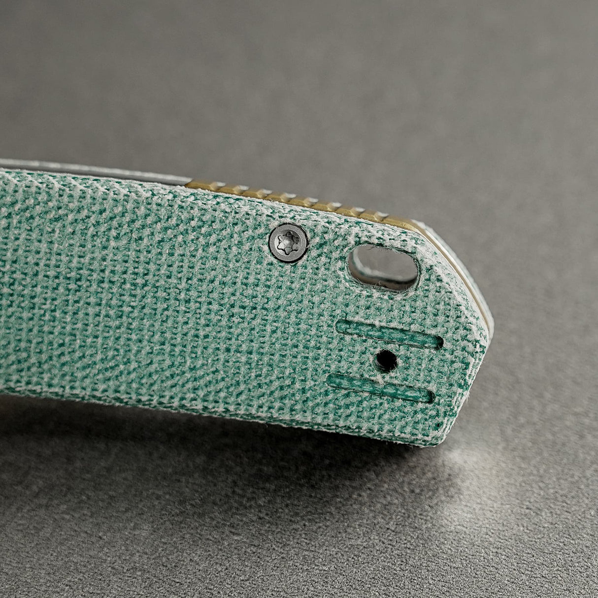Psyop 299 | Teal Micarta/Brass + Satin S35VN - A2221