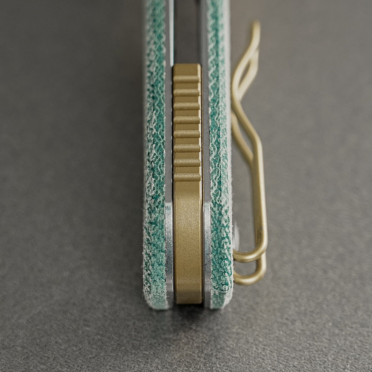 Psyop 299 | Teal Micarta/Brass + Satin S35VN - A2221