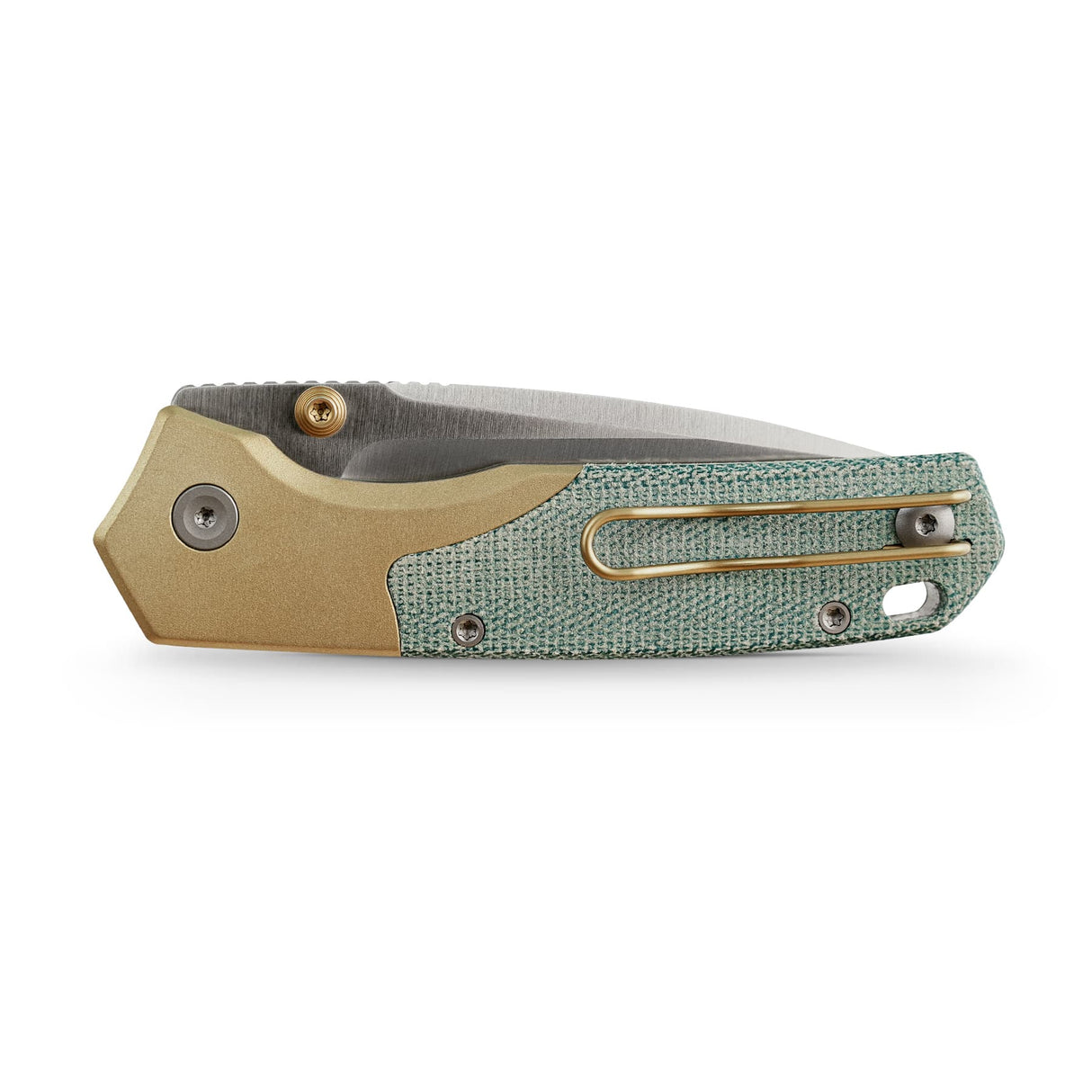 Psyop 299 | Teal Micarta/Brass + Satin S35VN - A2221