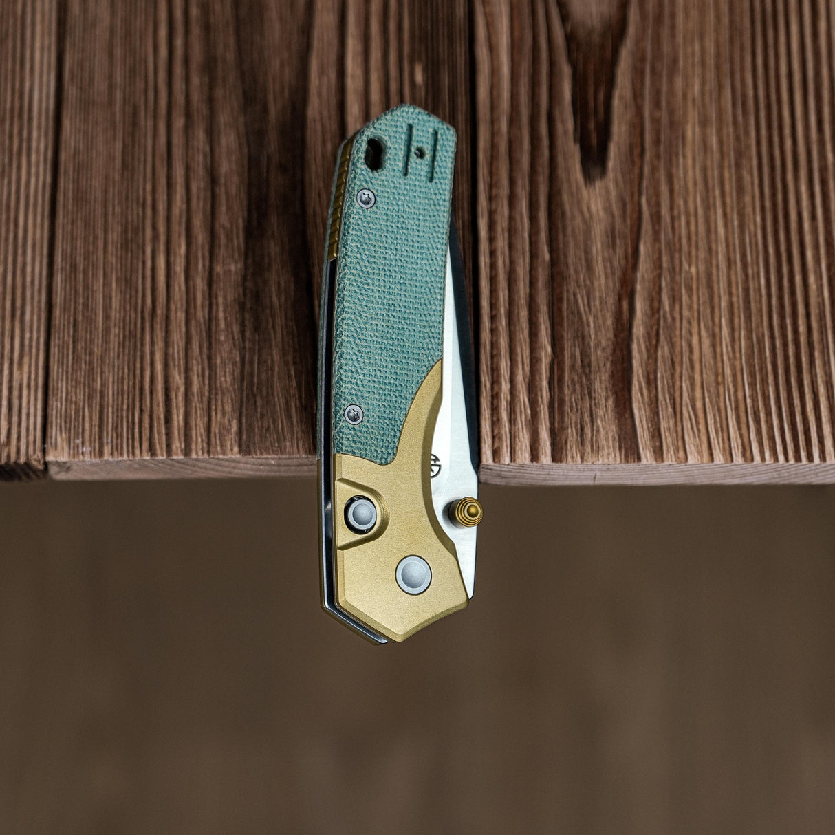 Psyop 299 | Teal Micarta/Brass + Satin S35VN - A2221