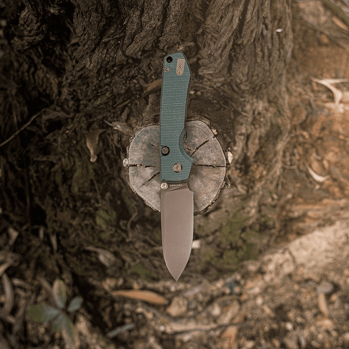 Raccoon 2.0 Top Liner Lock | Green Micarta + 14C28N Drop Point - A2907