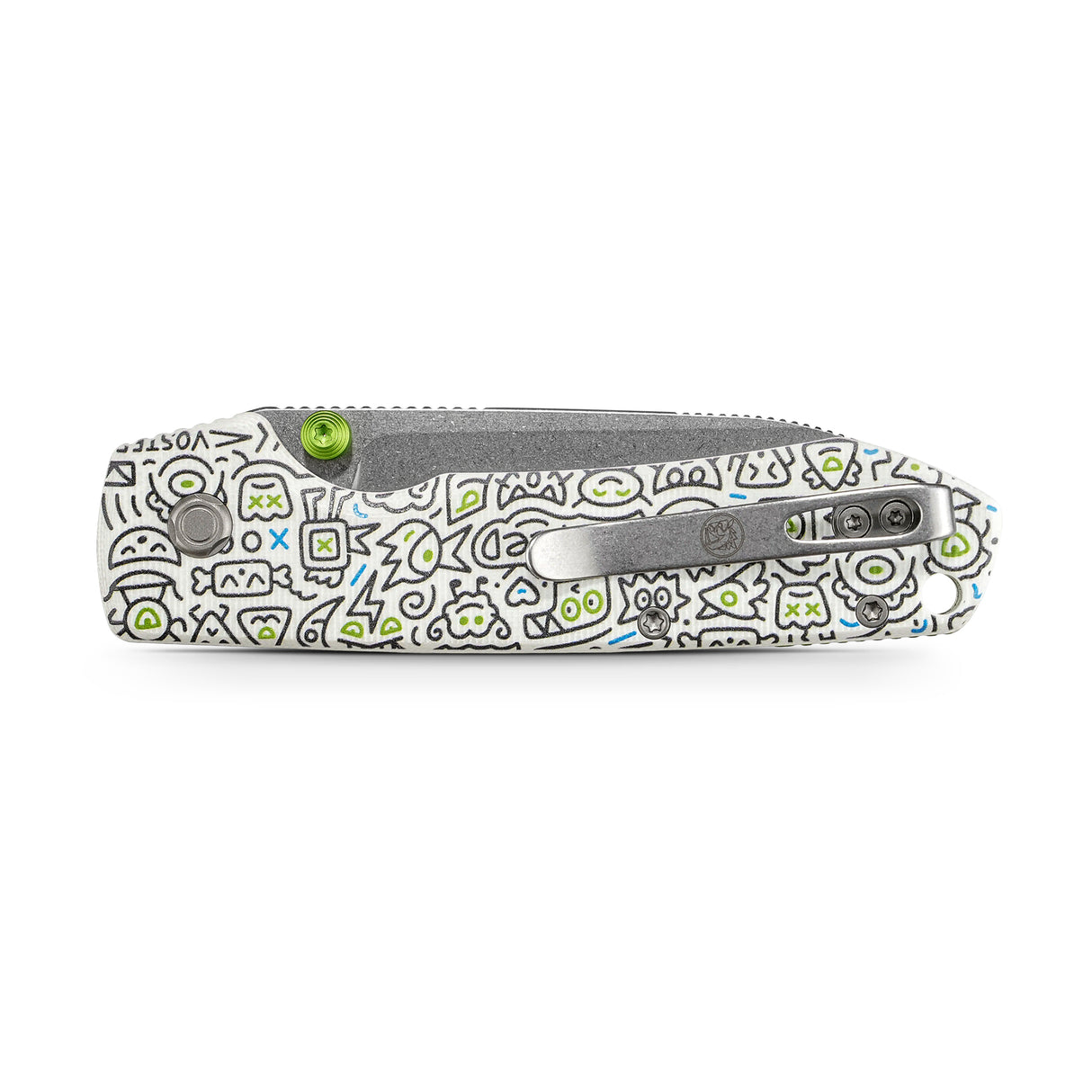 Raccoon 2.0 - Top Liner Lock | Doodle Monster™ White G10 + Satin 14C28N - A2933