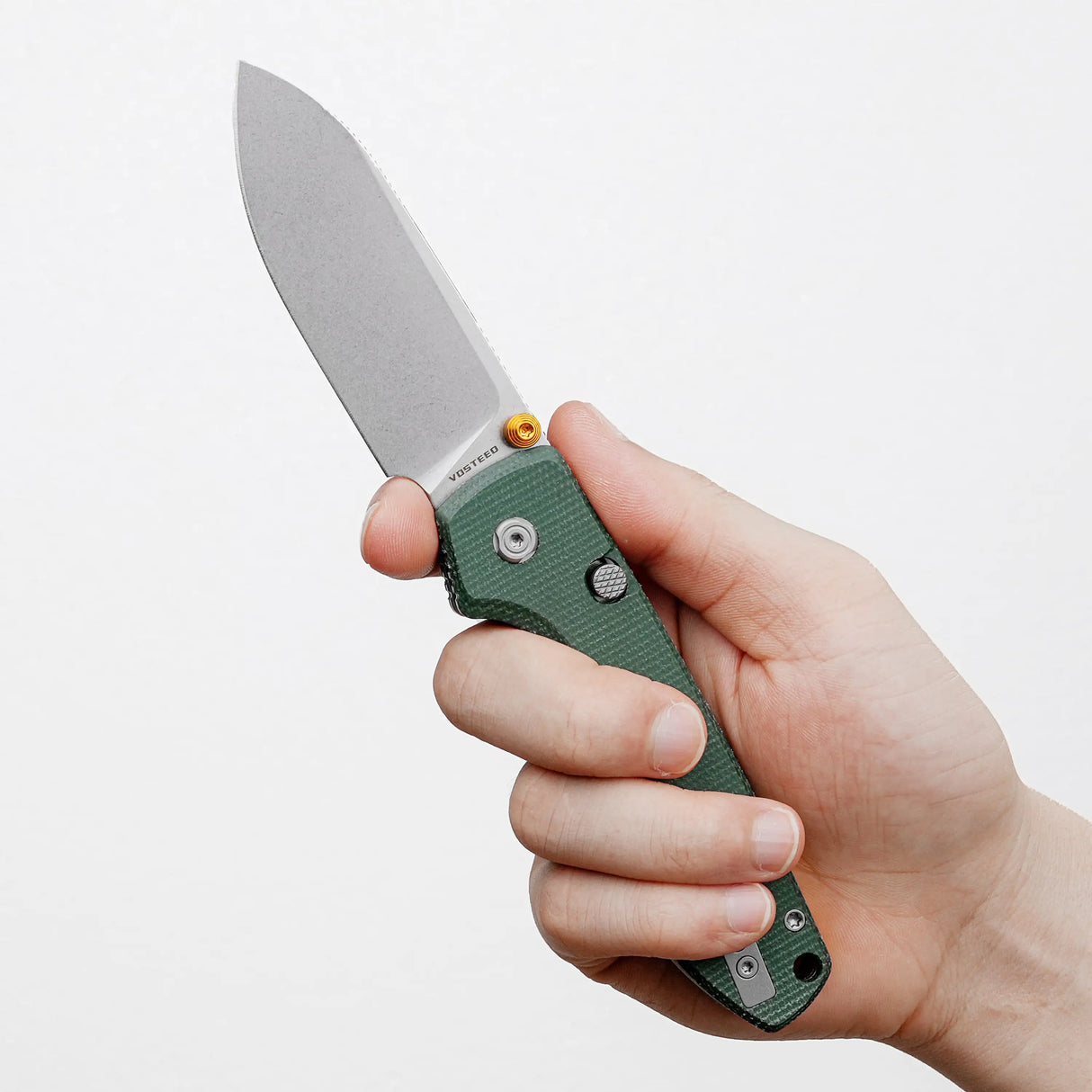 Raccoon 2.0 - Top Liner Lock | Green Micarta + 14C28N Drop Point - A2904