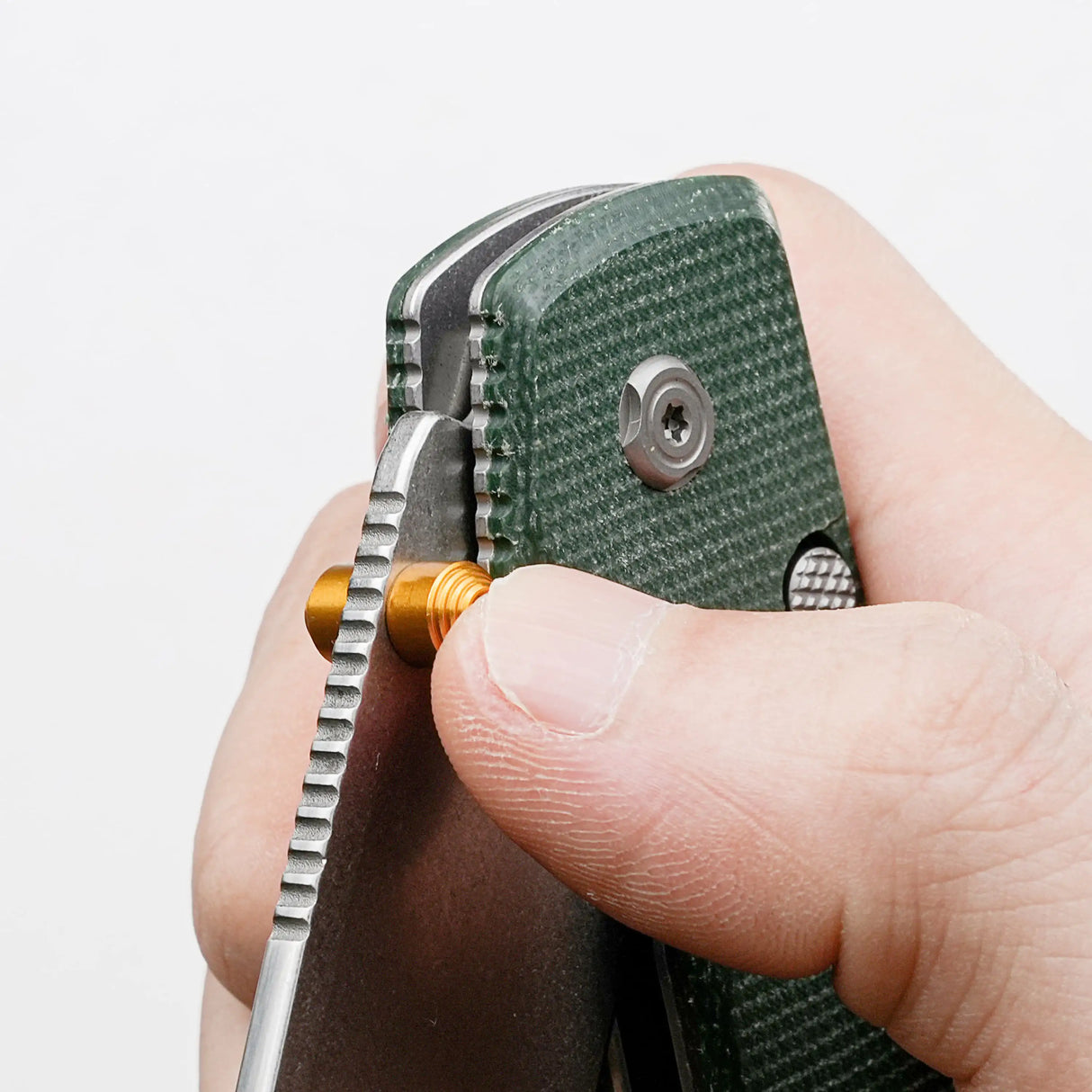 Raccoon 2.0 - Top Liner Lock | Green Micarta + 14C28N Drop Point - A2904