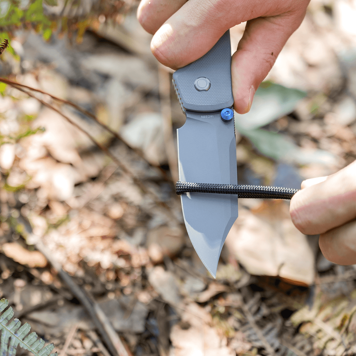 Raccoon 2.0- Top Liner Lock | Grey G10 + Destroyer Grey 14C28N Bowie - A2918