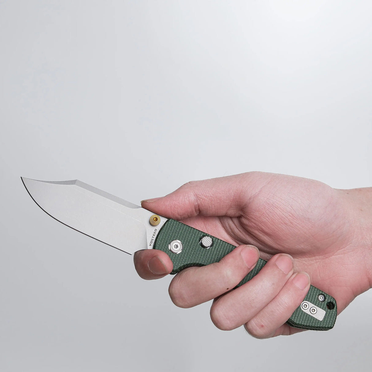 Raccoon - Top Liner Lock | Green Micarta + 14C28N Bowie - A2911