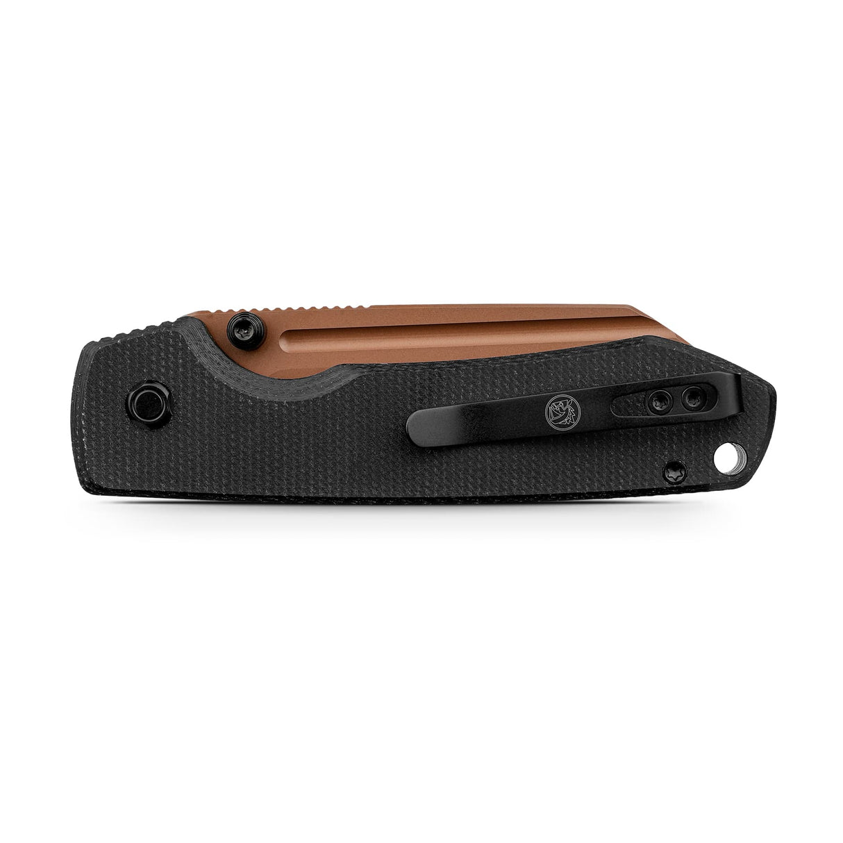 Raccoon 2.0 Top Liner Lock | Black Micarta + Copper Dune 14C28N Sheepsfoot - A2928