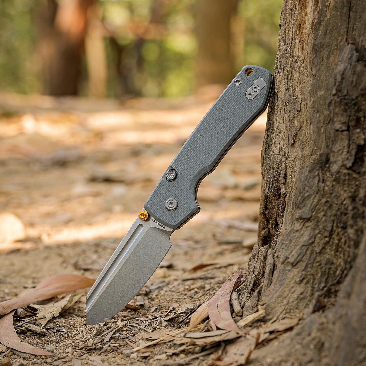 Raccoon 2.0 Top Liner Lock | Grey G10 + Stonewash 14C28N Sheepsfoot - A2930