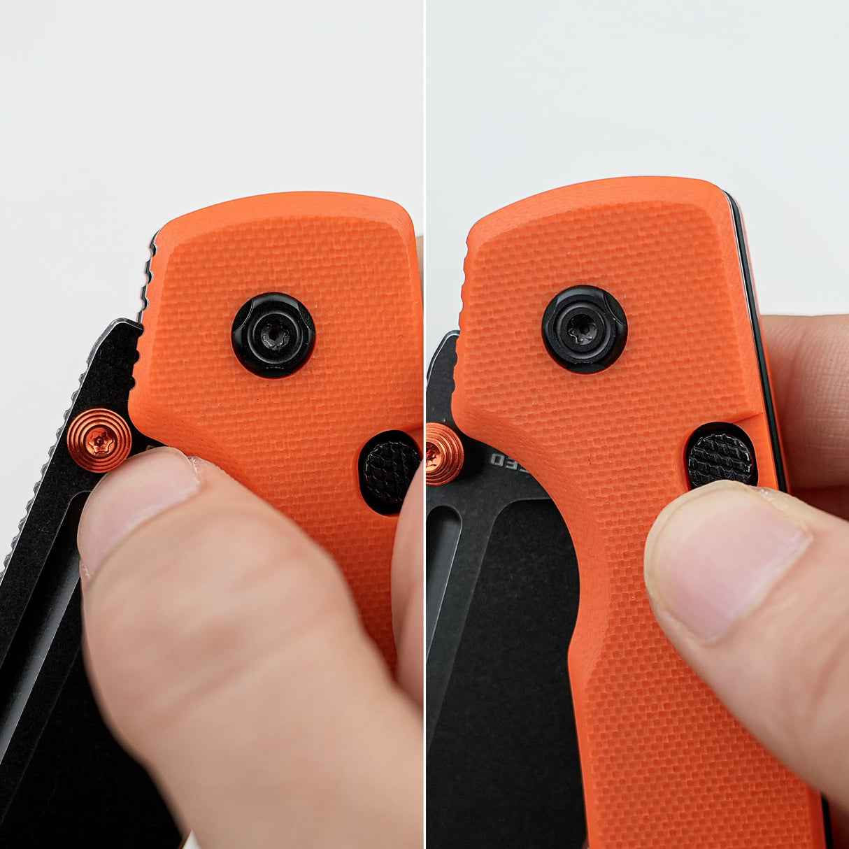 Raccoon 2.0 Top Liner Lock | Orange G10 + Blackwash 14C28N Sheepsfoot - A2931