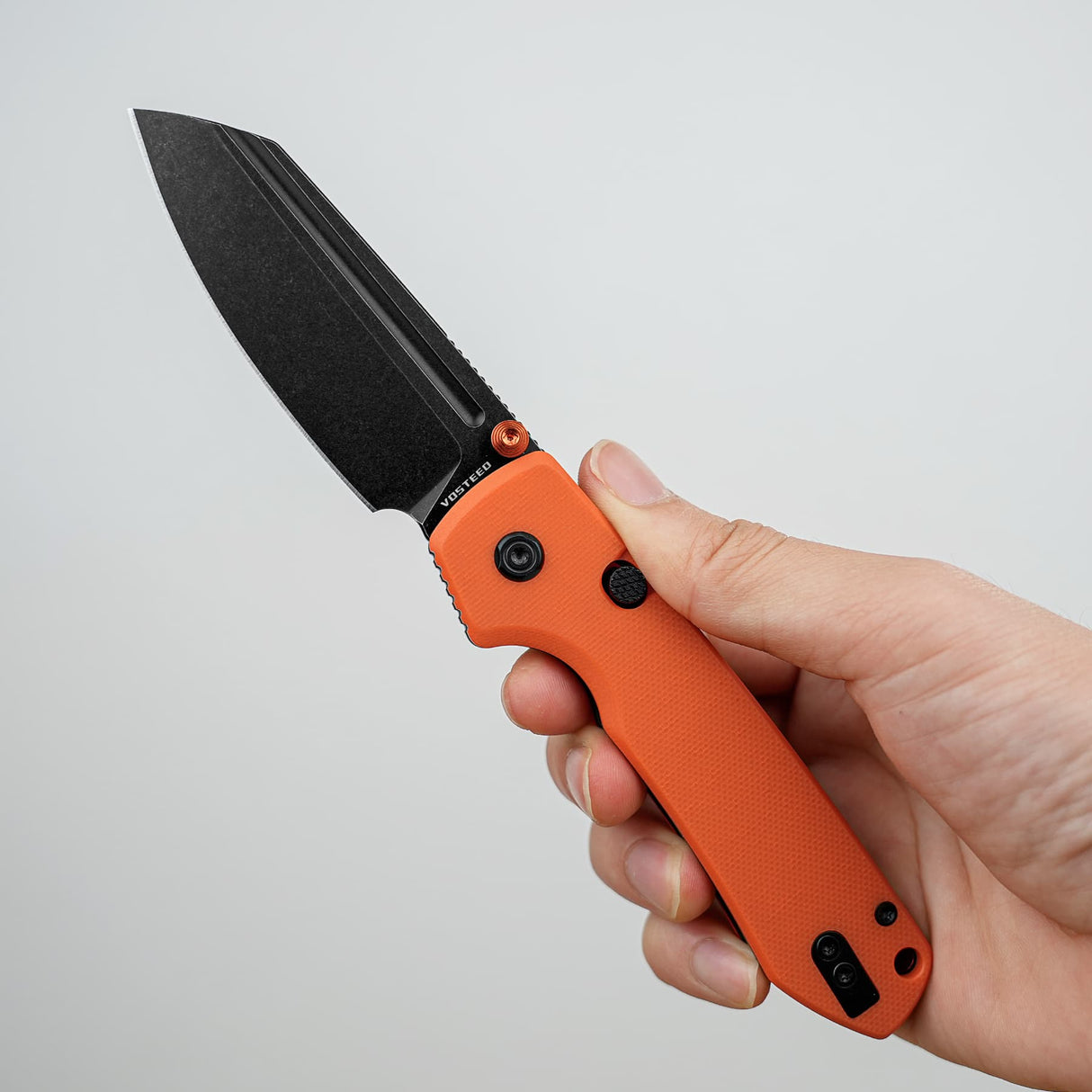 Raccoon 2.0 Top Liner Lock | Orange G10 + Blackwash 14C28N Sheepsfoot - A2931