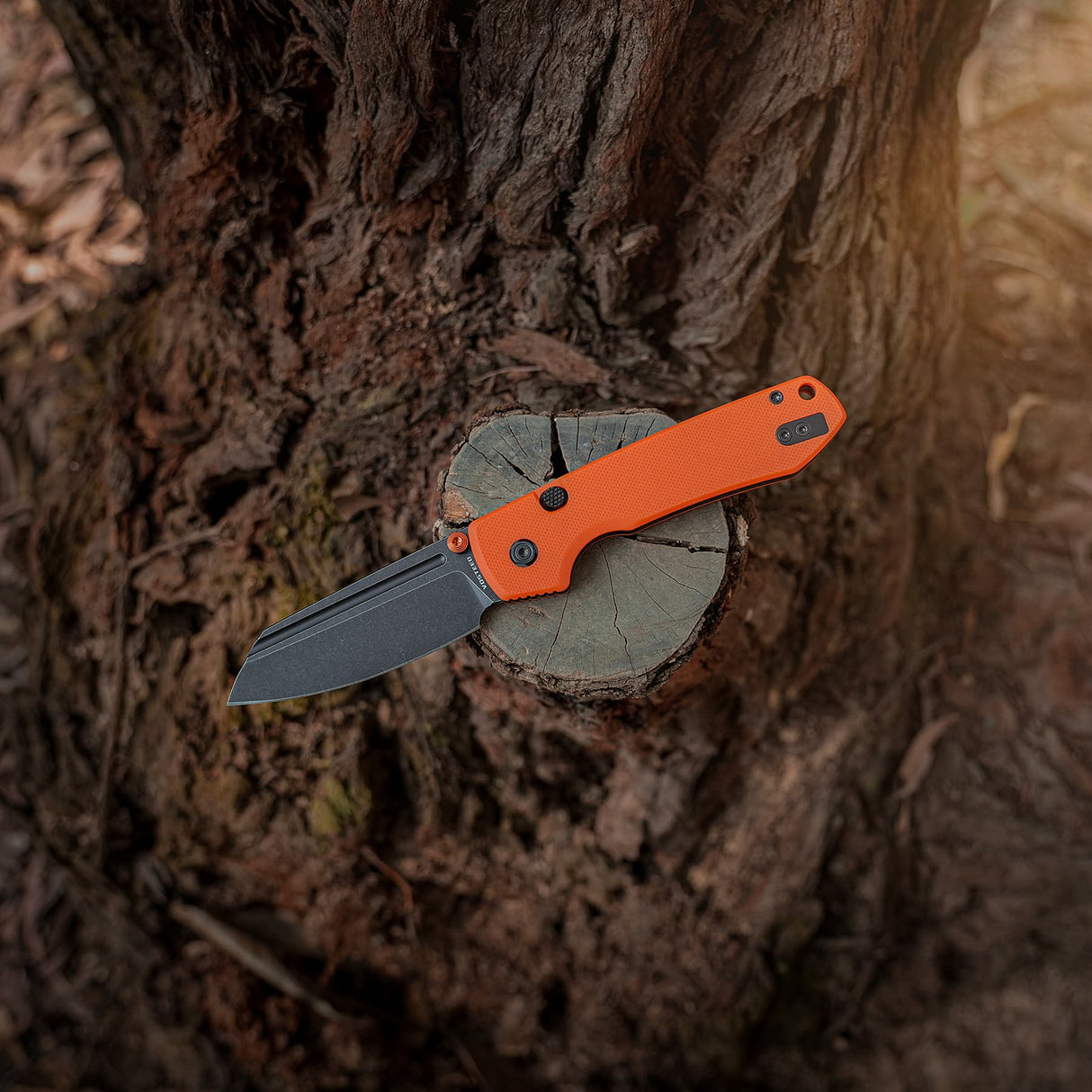 Raccoon 2.0 Top Liner Lock | Orange G10 + Blackwash 14C28N Sheepsfoot - A2931
