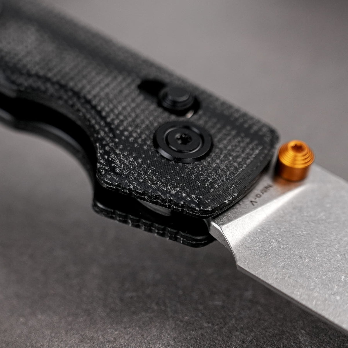 Raccoon Crossbar 2.0 ModSwap™ | Black Micarta + Stonewash Nitro-V - A4906