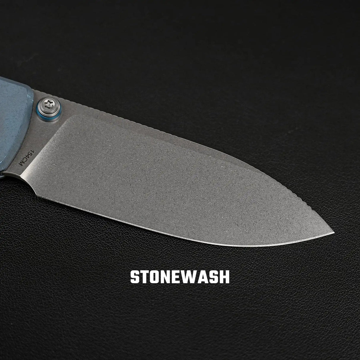 Raccoon TiSlim™ | Blue Ti + Stonewash 154CM
