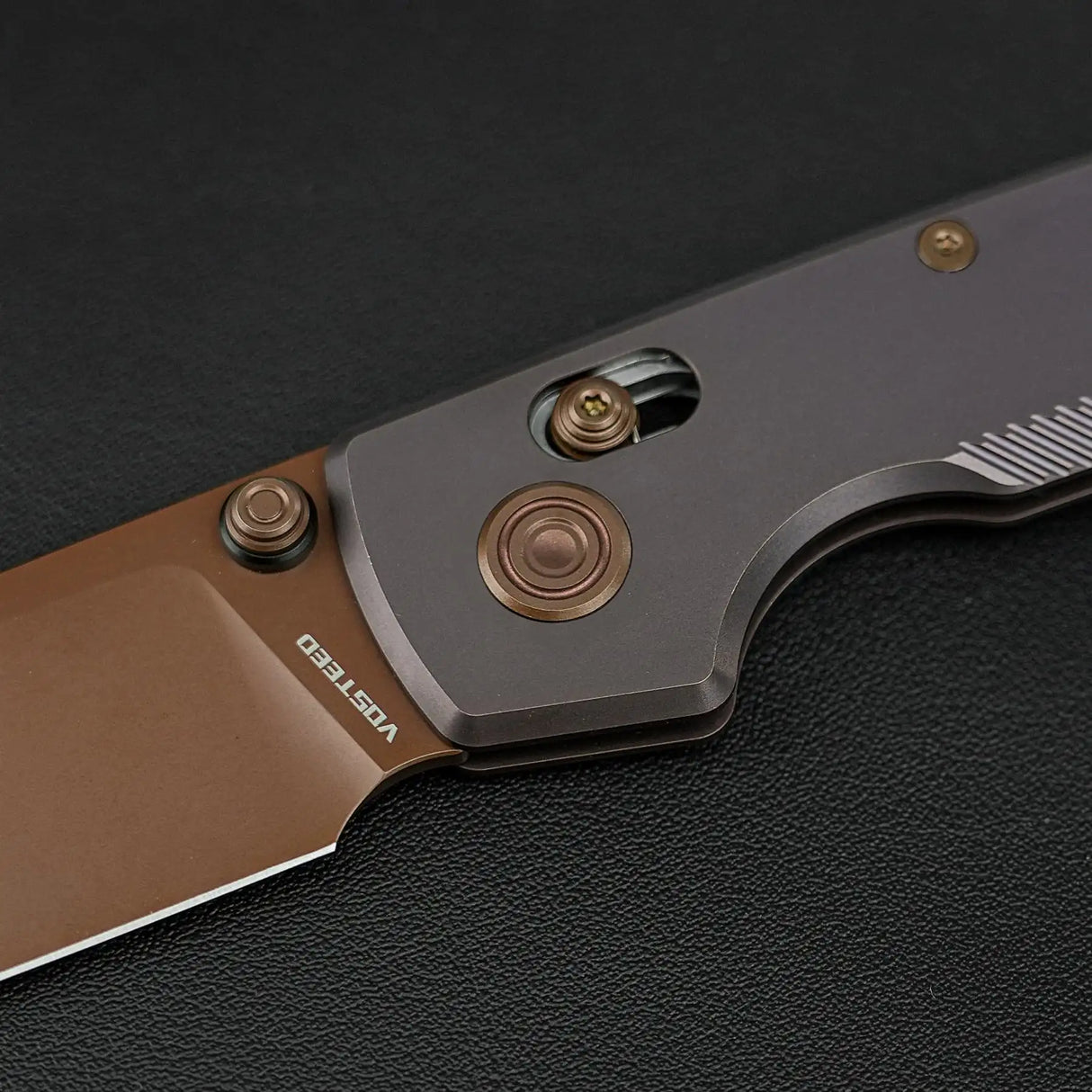 Raccoon TiSlim™ | Dark Red/Purple Ti + Copper Dune 154CM