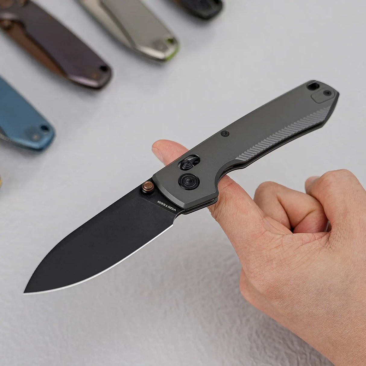 Raccoon TiSlim™ | Dim Grey Ti + Blackwash 154CM