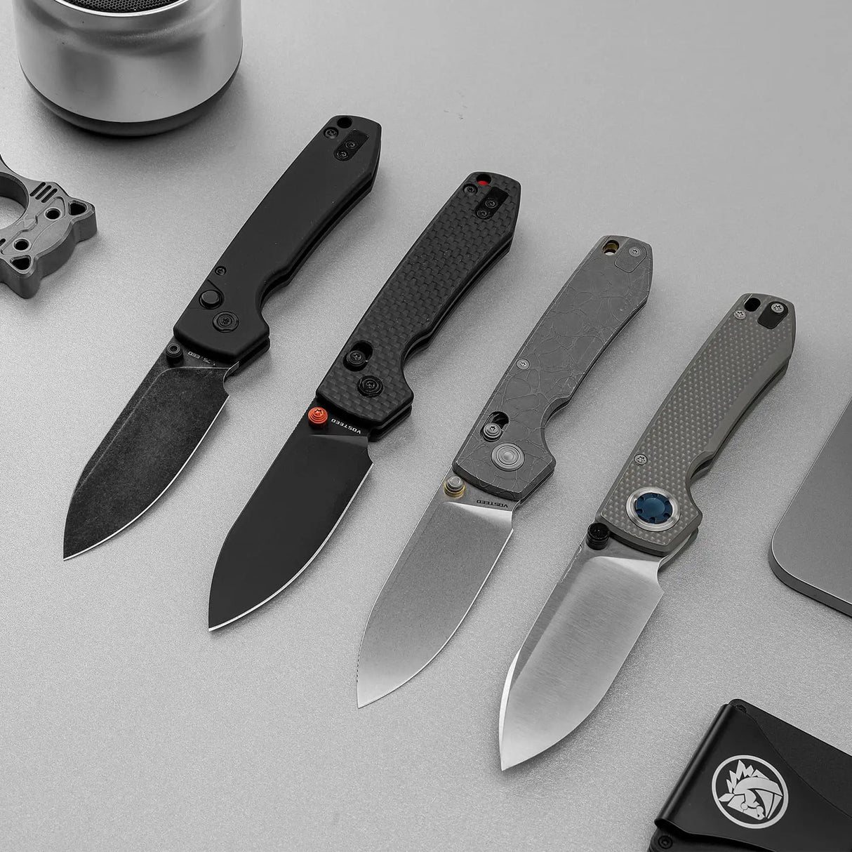 Raccoon TiSlim™ | Acid Wash Grey Ti + Stonewash S35VN