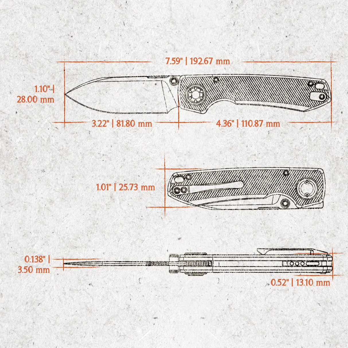 Raccoon V | Dim Grey Titanium + Satin Blade