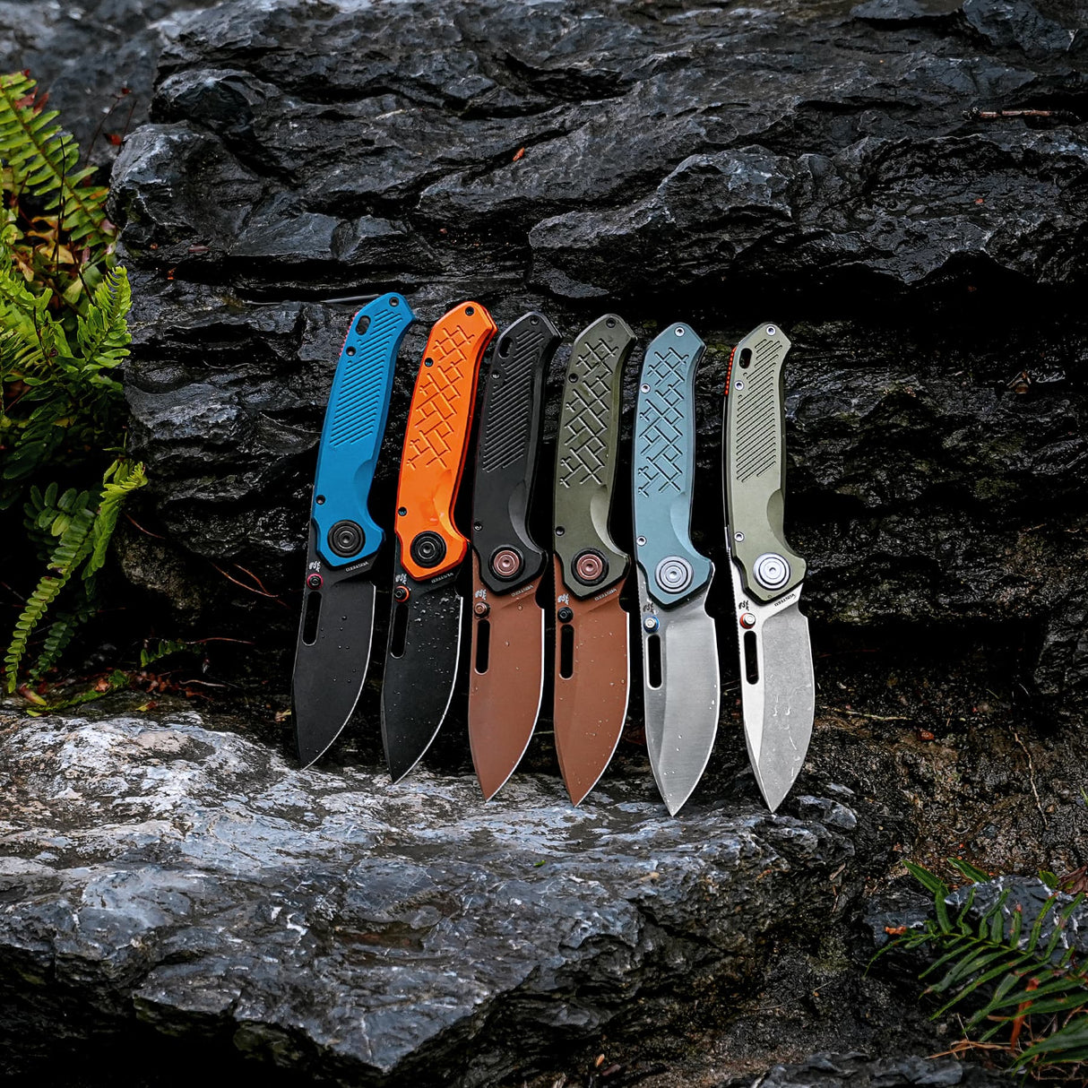 Zander - Vanchor Lock® | Olive Green Aluminium + Stonewash S35VN - A4602