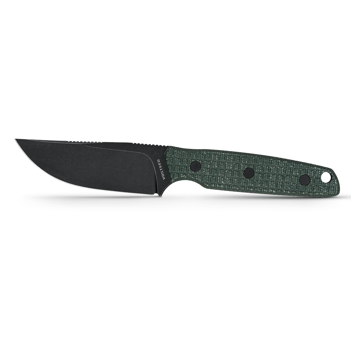 Mink - Fixed Blade | Green Micarta + Blackwashed Nitro-V - D0102