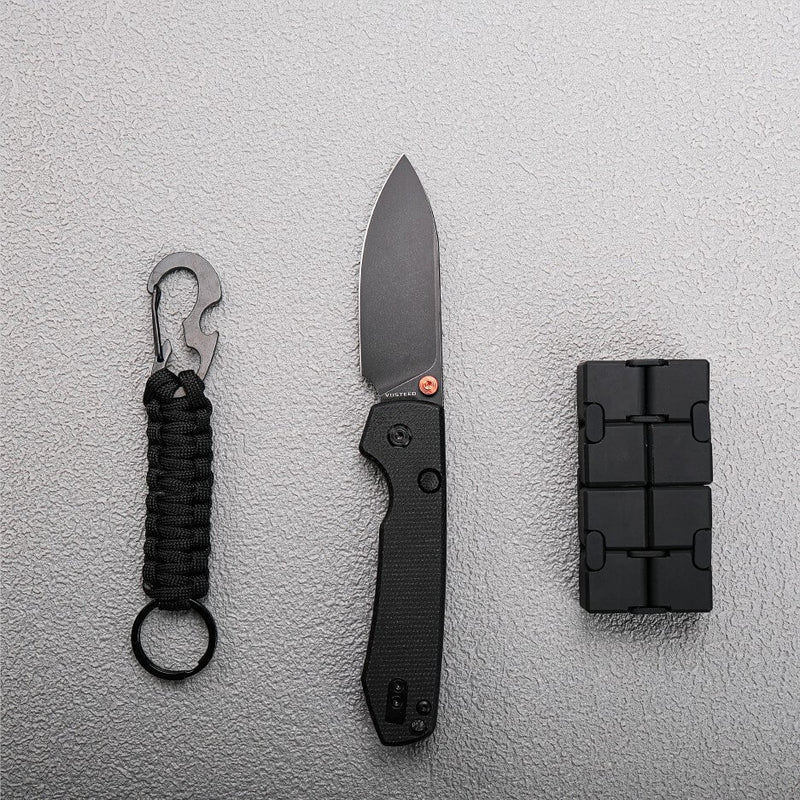 Raccoon - Top Liner Lock | Black Micarta + 14C28N Drop Point - A2902