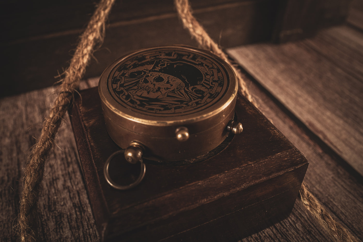 Wave Compass | Engraved Brass