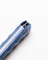 Pocket Bowie Deadhead Fixed | Blue Micarta + Grey PVD 14C28N