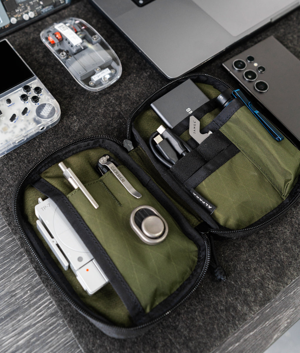 Admin Pouch Pro | Army Green Axogrid 300D