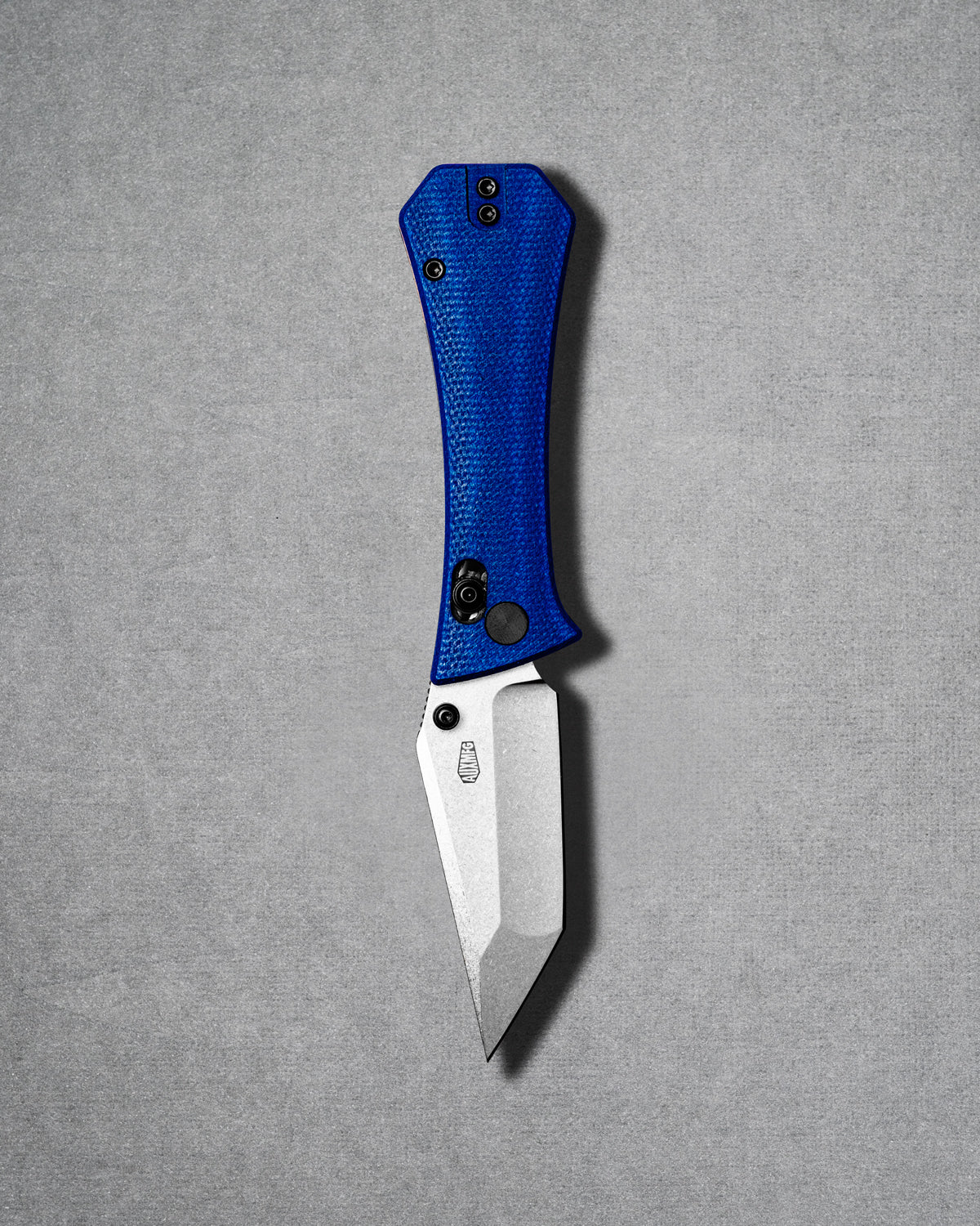 Coffin Tanto Deadhead Crossbar | Blue Micarta + 14C28N