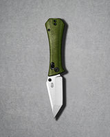 Coffin Tanto Deadhead Crossbar | Green Micarta + 14C28N