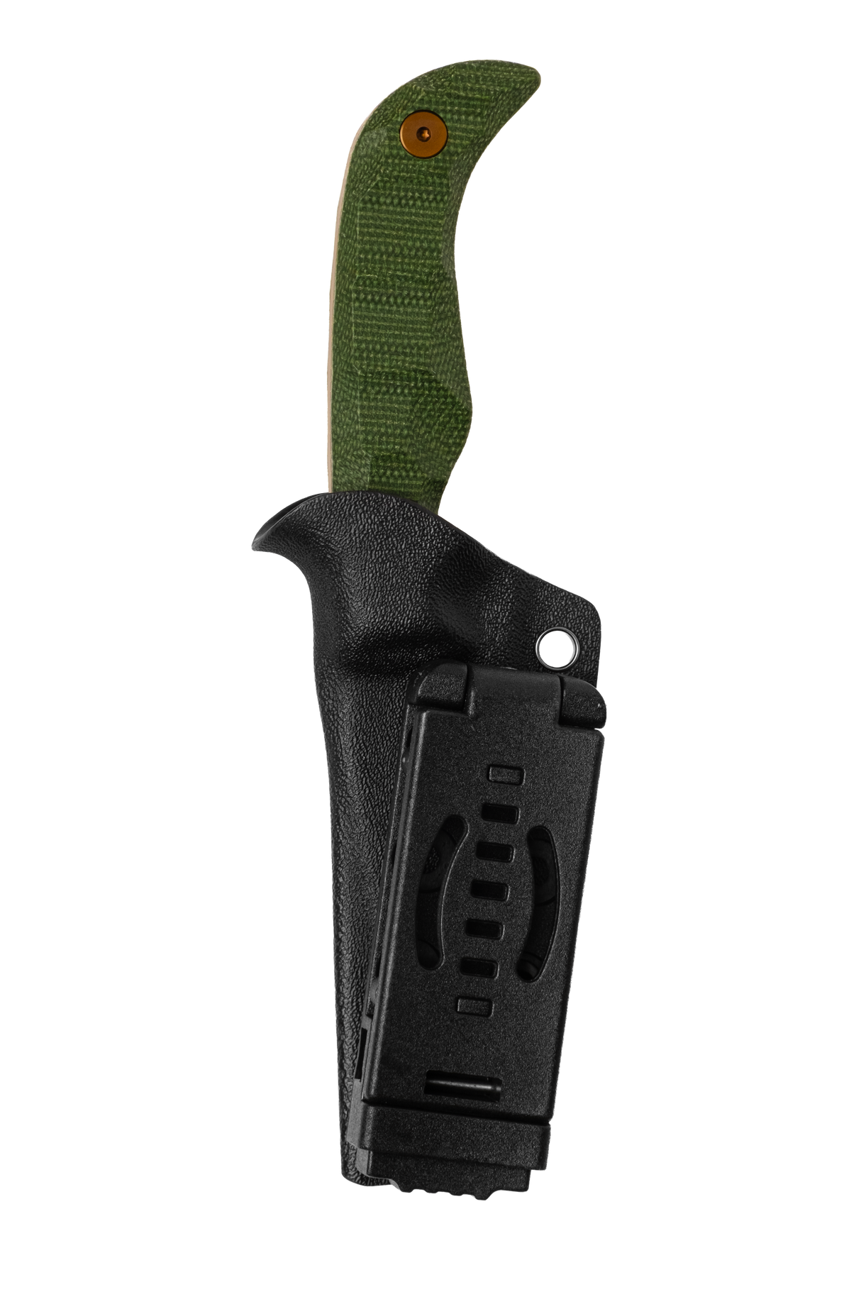 Karl Jr Deadhead Fixed | Green Micarta + Rose Gold PVD 14C28N