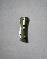 Pocket Bowie Deadhead Crossbar | Green Micarta + 14C28N