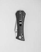 Coffin Tanto Deadhead Crossbar | Grey Aluminium + Stonewash 14C28N