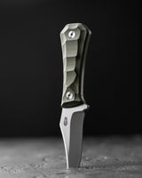 Pocket Bowie Deadhead Fixed | Green Micarta 14C28N
