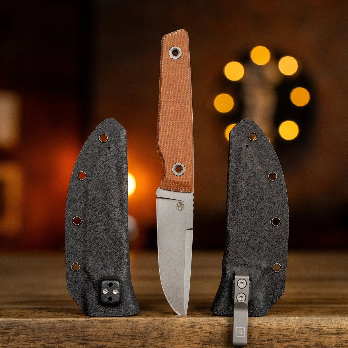 USA Signal Fixed Blade | Nitro-V + Natural Micarta