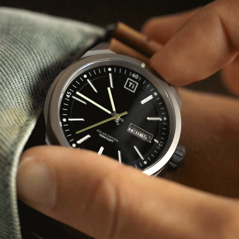 TI Field Watch - Stonewashed | Solar Driven