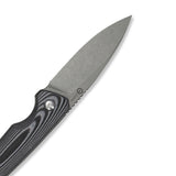 Altus Fixed Blade | Grey & Black Layered G10 + Greywash 14C28N