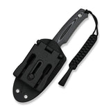 Altus Fixed Blade | Grey & Black Layered G10 + Greywash 14C28N