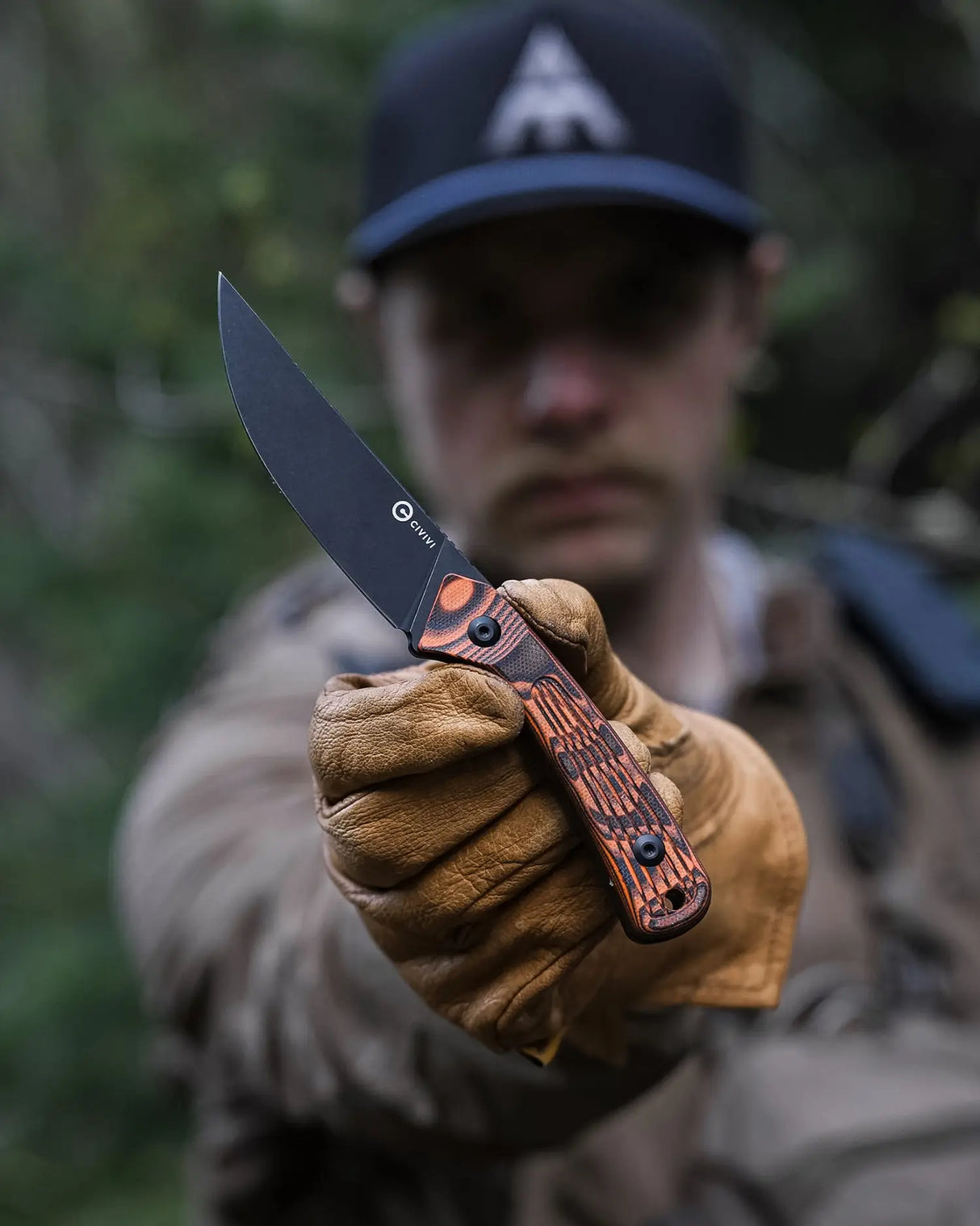 Carveth | Orange & Black G10 + Blackwash AEB-L