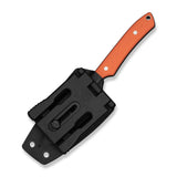 High Grass Field Knife | Orange G10 + Blackwash 14C28N