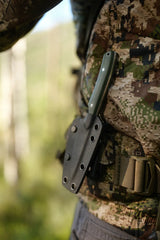 High Grass Field Knife | Green Micarta + Satin 14C28N