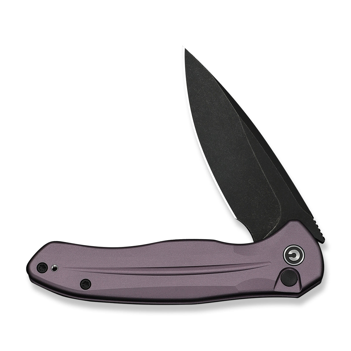 Kitefin Button Lock | Purple Aluminium + Blackwash 14C28N