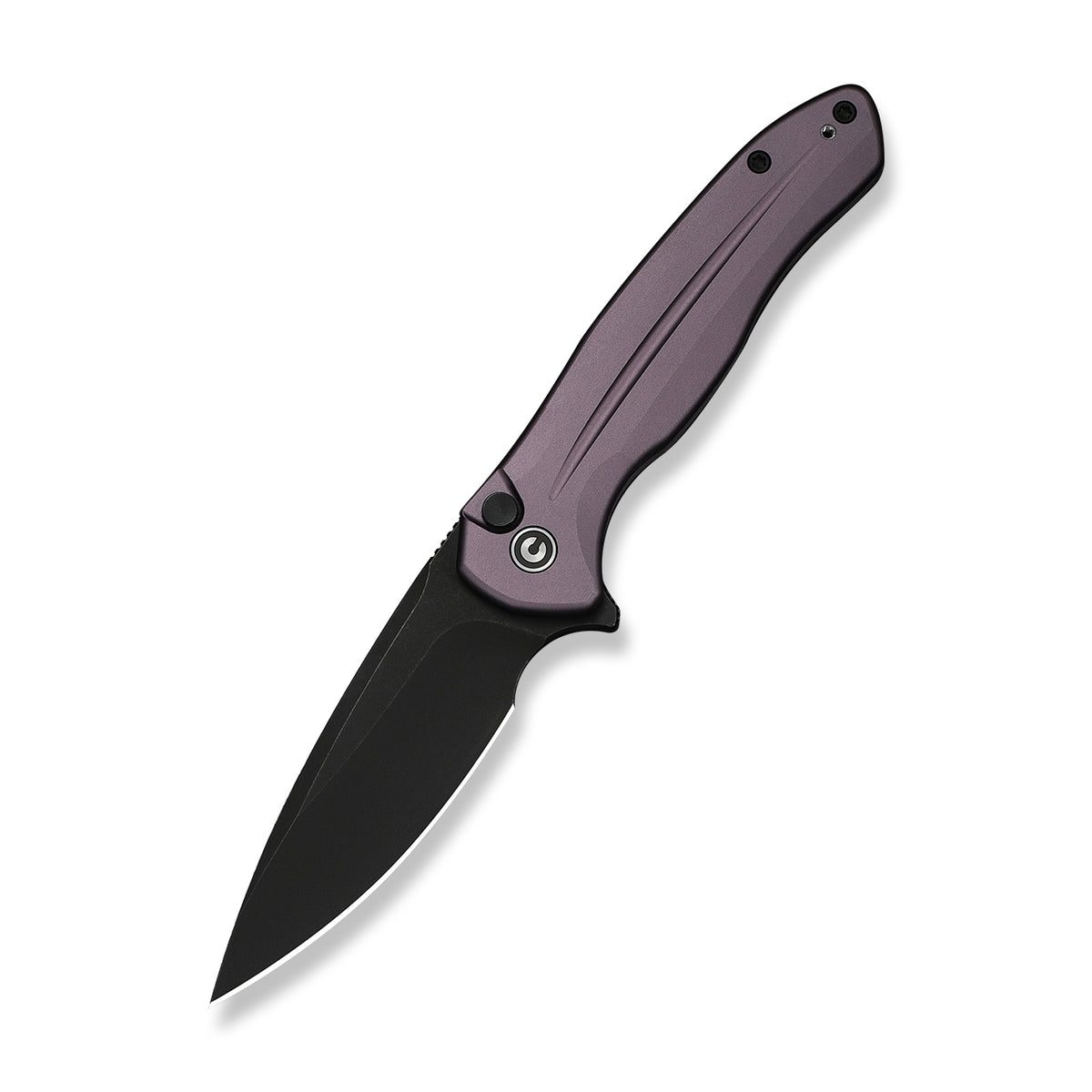 Civivi Kitefin Button Lock Purple Aluminium + Blackwash 14C28N C24091-3 ...