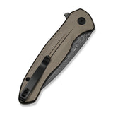 Kitefin Button Lock | Brown Grey Aluminium + Dama