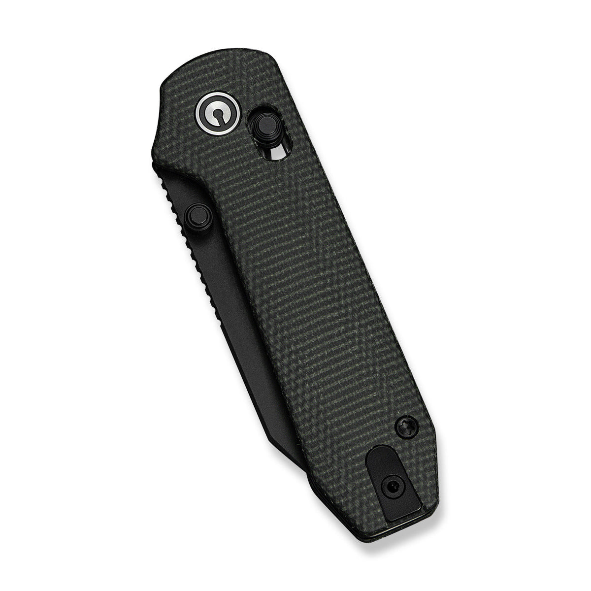 Lil Yonder | Dark Green Canvas Micarta + Blackwash 14C28N