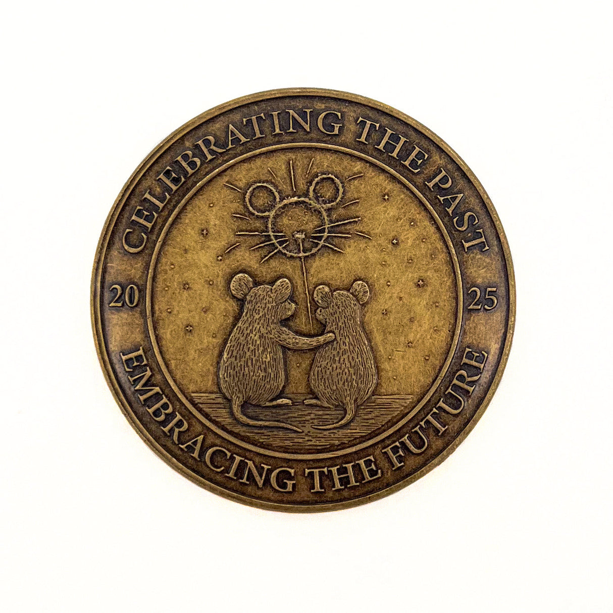 GiantMouse 10 Year Jubilee Coin | Antique Brass